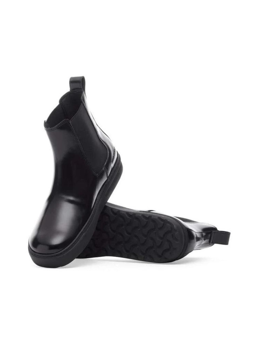 BIRKENSTOCK BEND CHELSEA BOOTS IN SHINE BLACK 38 7 US